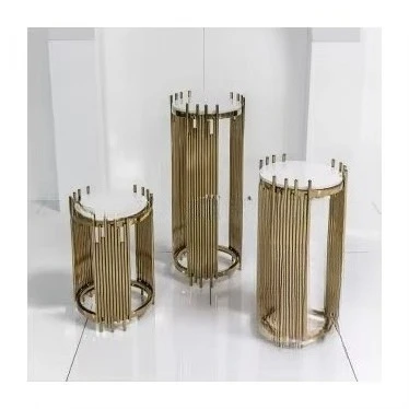 Wedding Event Decoration Wholesale Golden Stainless Steel Round Cake Display Stand Party Supplies​