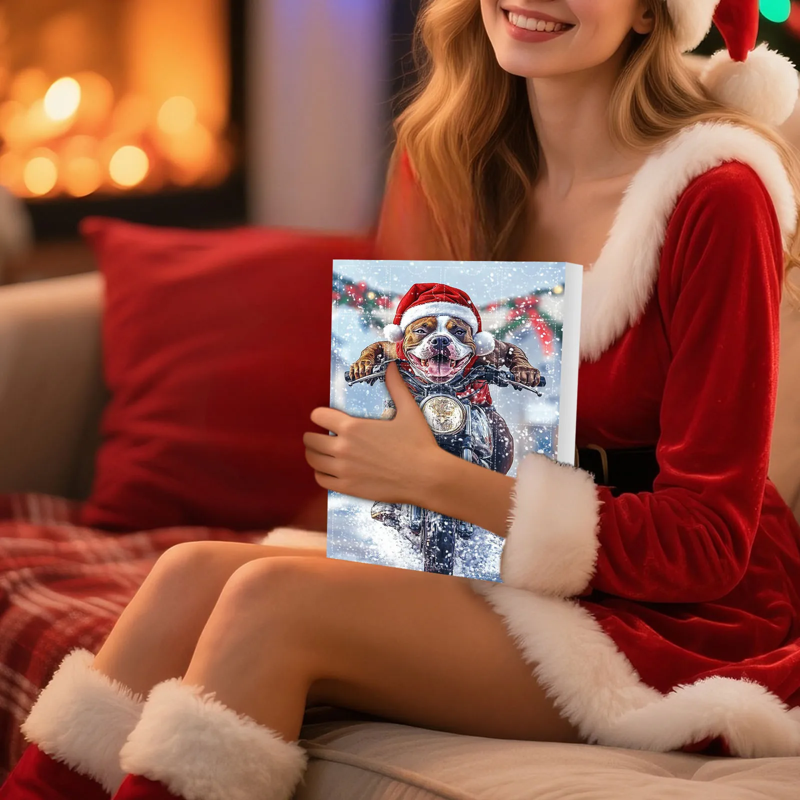 Montre de compte à rebours de noël, arbre de noël extérieur, pendentif en acrylique, calendrier de l'avent pour chien, minuterie numérique pour enfants