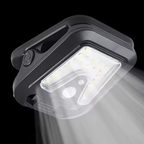 Solar Motion Sensor Lights USB Auto On/Off Clip Lamp Waterproof 4 Modes RV Solar Lights for Outdoor Garden Patio Yard Deck Porch