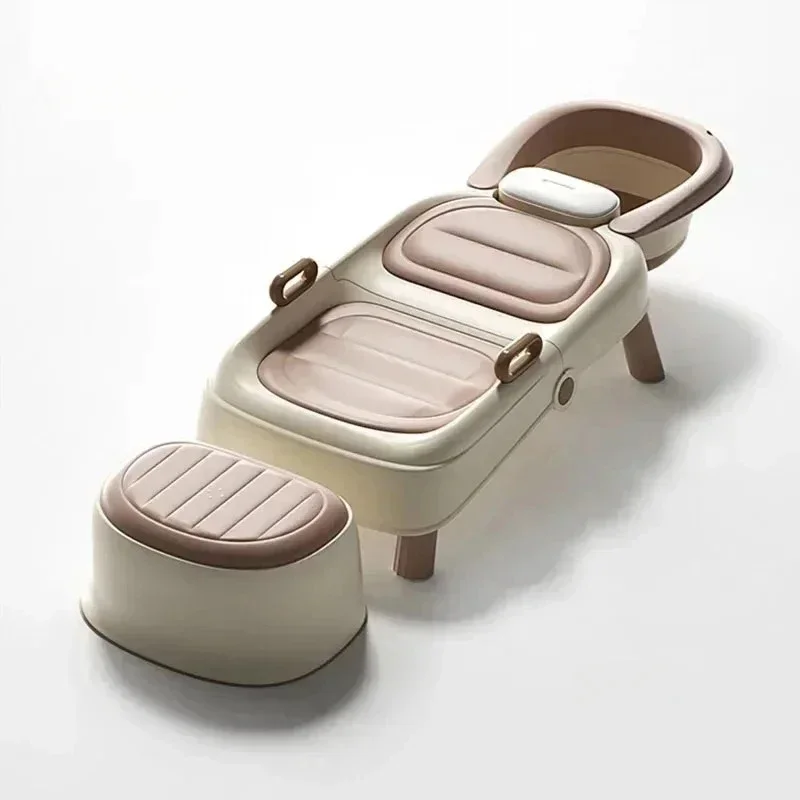 

Functional Foldable Plastic Salon Furniture Shampoo Chairs Durable Adult Hair-washing Recliner Hair Washing Tool