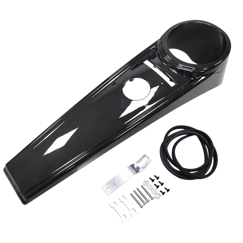 

Gloss Black Dash Kit Parts Fuel Console Gas Tank Cover Trim For Road King 2008-Up