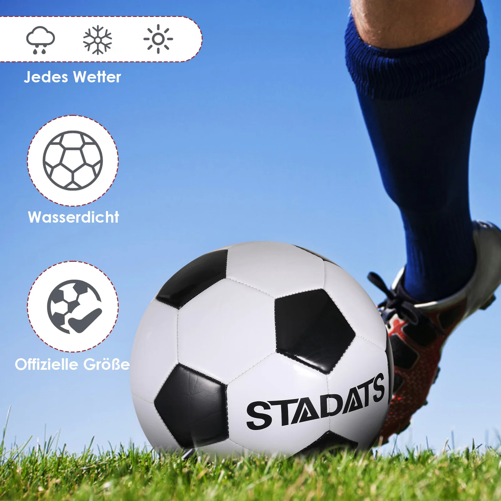 

New Soccer Balls Official Size 5 PU Material Match Balls Seamless Wearproof Anti-slip Sports League Match Training Balls