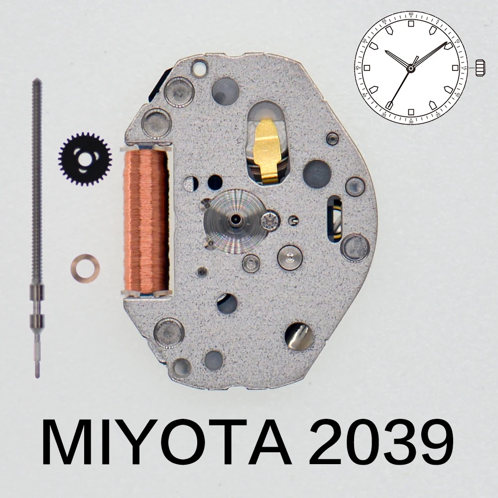 Miyota 2039 Watch Movement  Japan For High 3 Hands Quartz Watch Electronic Watch Repair Parts Replacement accessories