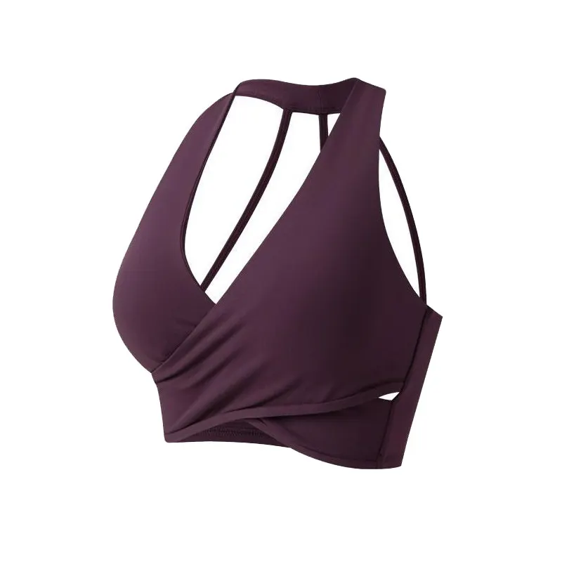 Damen Neckholder-Sport-BH mit Schönem Rückendesign, Stoßfest, Anti-Durchhängen, Push-Up, für Yoga, Training und Pilates – Detail 3