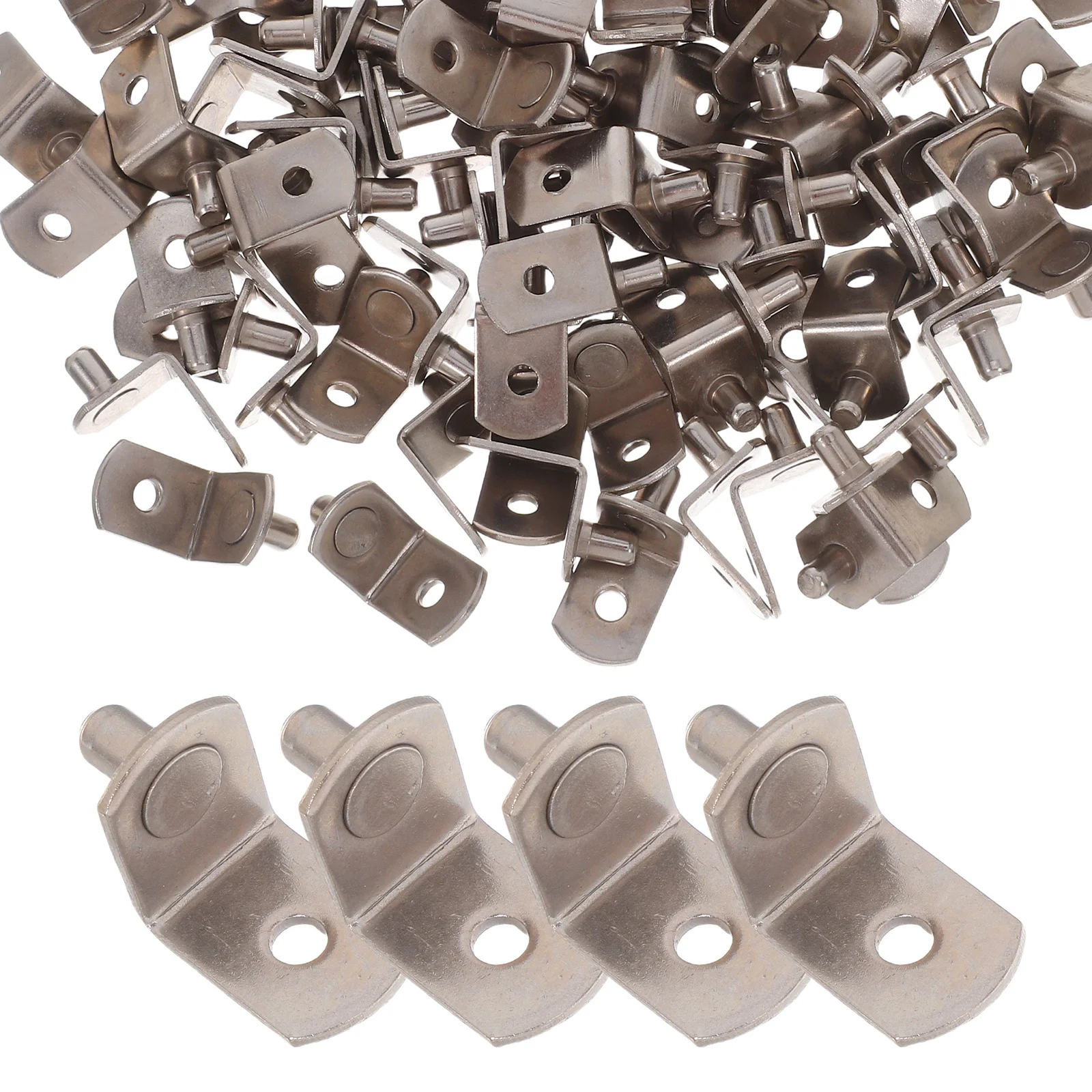 100 قطعة من دعامات الرف غير المرئية: أوتاد دعم مخفية شديدة التحمل لخزانة الكتب الخشبية الزجاجية وحاملات مقاطع التركيب ذاتية الصنع