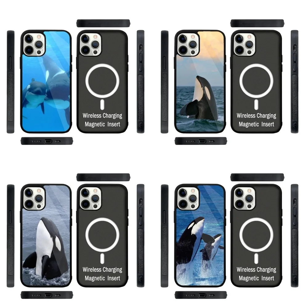 

Killer Whale Orca Phone Case Strong Magnetic For IPhone 15,14,13,Pro,Max,Plus,11,12,Mini For Magsafe Wireless Charging