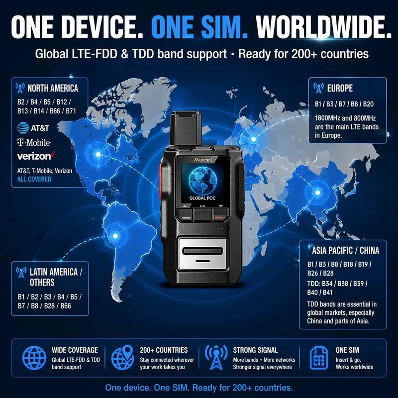 Firstnet Band 14 Global Air Band Church Security Business Emergency Communication Push Device PTT Radio Walkie Talkie 4G POC
