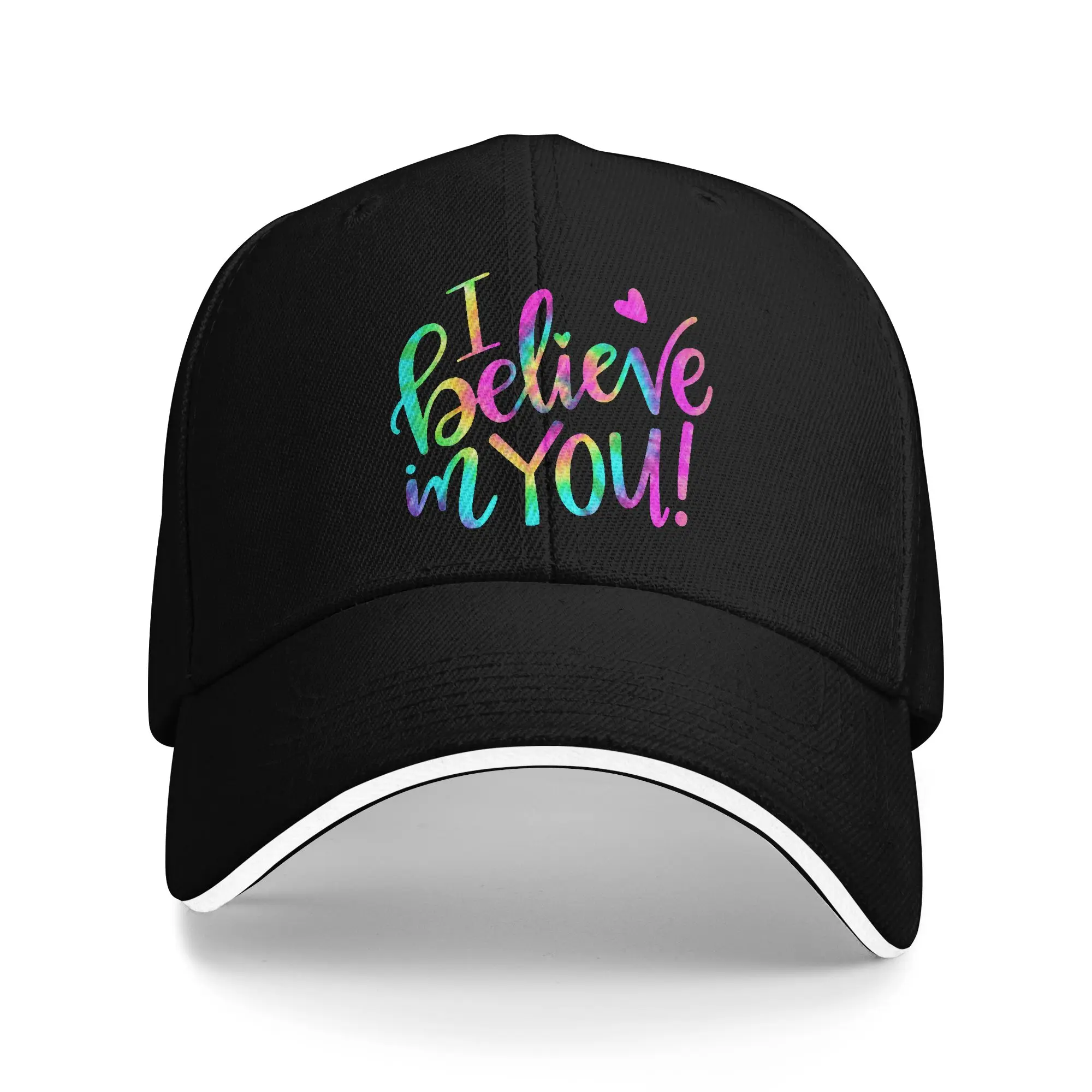 Test Day Teacher I Believe in You Shirt Testing Day Tie Dye Baseball Cap  Running Hippie Wholesale Hats Men Women Baseball Caps