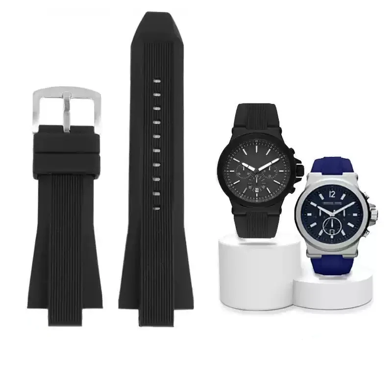 

Silicone Rubber 29*13mm Watch Band Strap For Fits Michael Kors Replacement MK9019 MK8295 MK8492 MK9020 Men's Watch Band