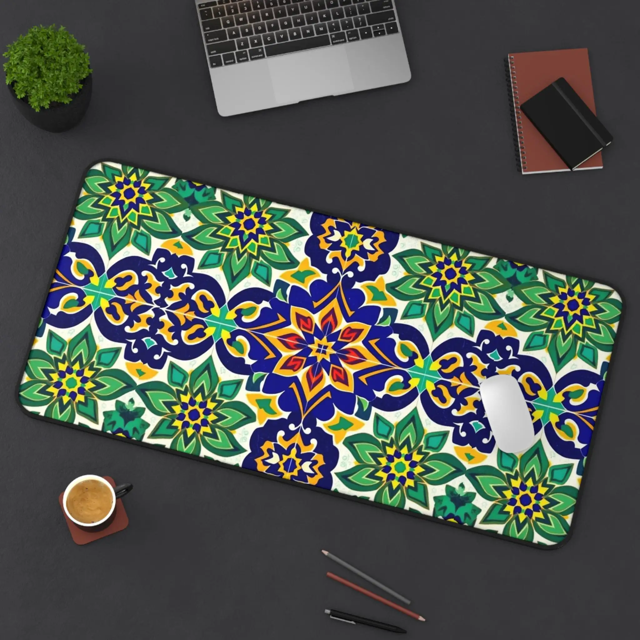 Colorful Floral Table Mat, Sty - Office Table Accessories Unique 评论和价格