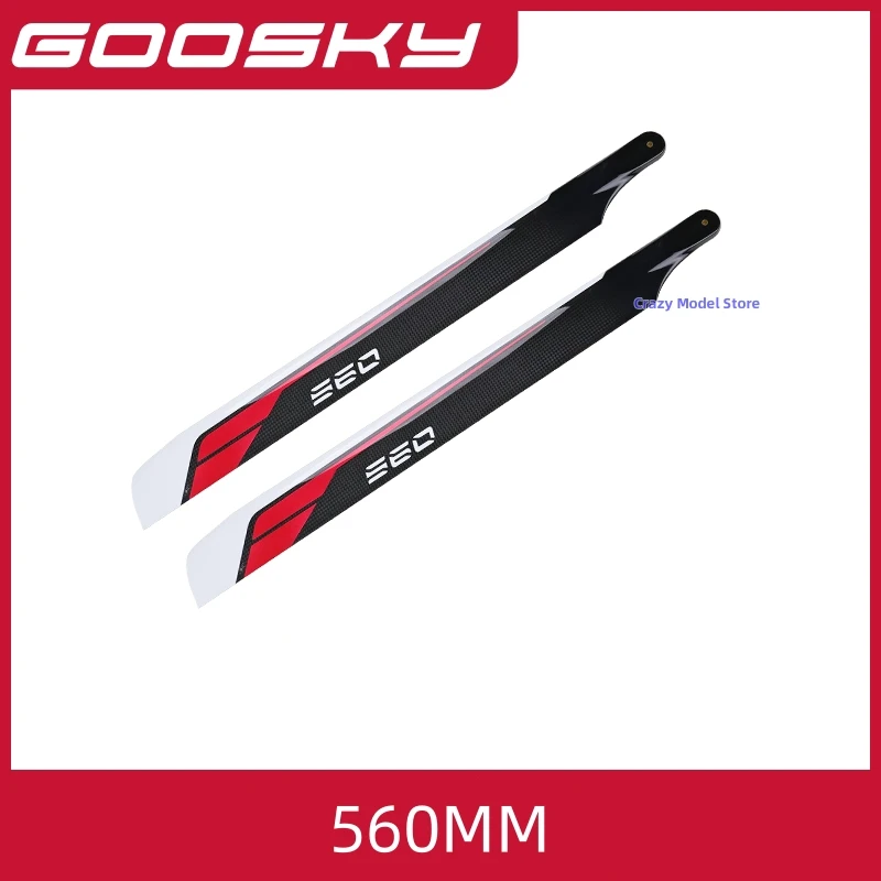 Goosky Helicopter 3K Carbon Fiber Blades 95MM 107MM 560MM 600MM 700MM for extreme 3D flight RS5 RS6 RS7 Ultra Helicopter