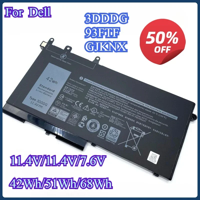

New 3DDDG Laptop Battery For Dell Latitude 5280 5288 5480 5580 5490 5590 5491 5495 5488 Precision 3520 3530 080JT9 3VC9Y 00JWGP