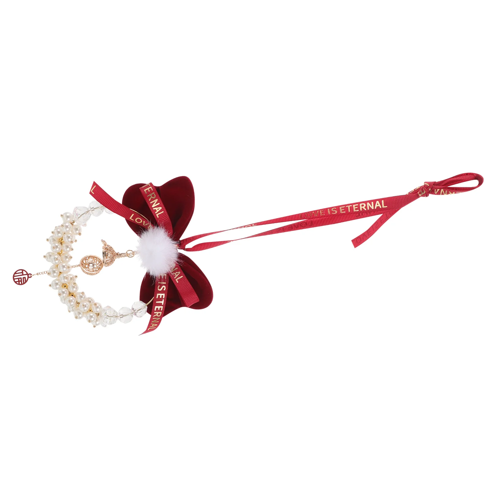 

Crystal Hanging Ornament Bling Pendant Rear View Mirror Decoration Bowknot Charm Durable Creative Bow Accessories For Women