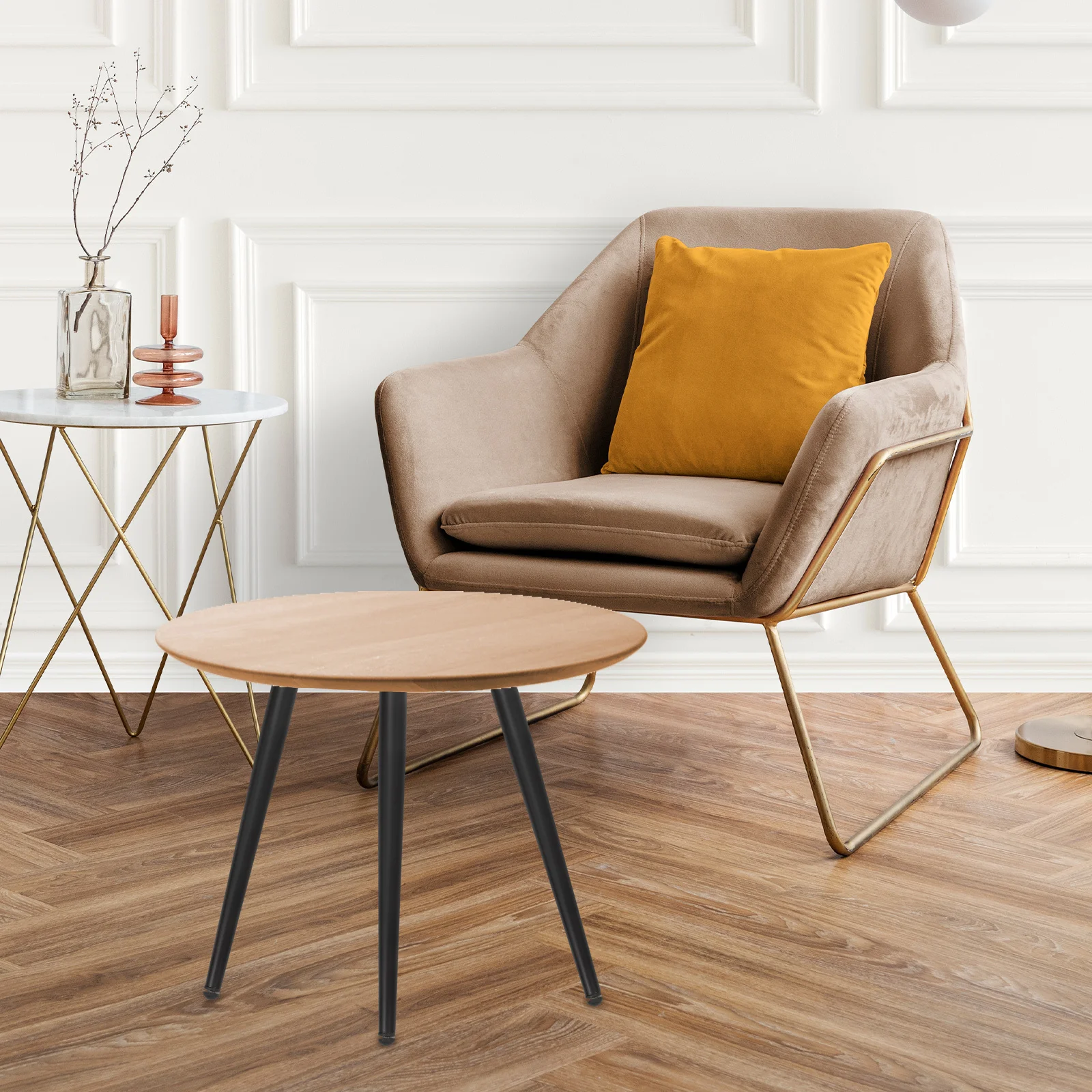 

4Pcs Metal Furniture Legs Heavy Duty Tapered Support for Desk Sofa Cabinet Bed Replacement Cast Iron Modern Table Base