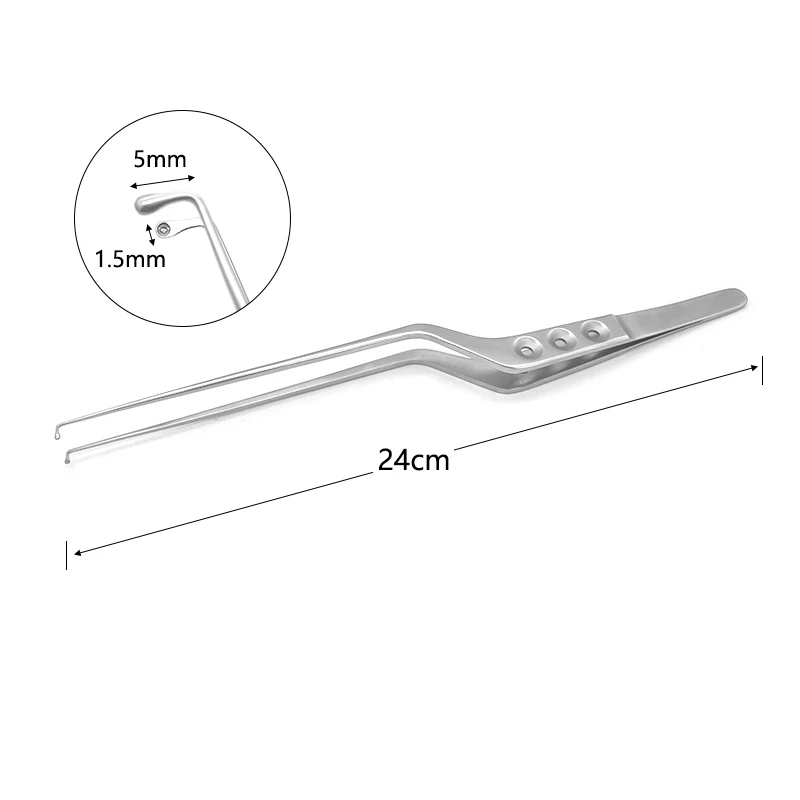 Colher Pituitária Fórceps, Oco Plantando Fórceps, Brain Gun, Instrumento Microneurosurgical, Fórceps de Microtecido
