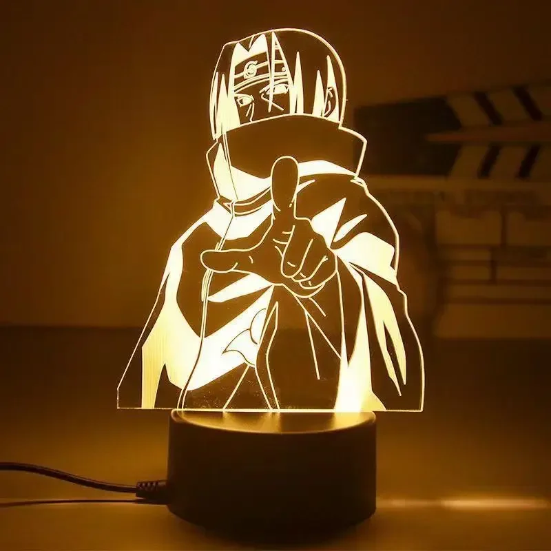 Veilleuse LED Anime NarAA3d Uzumaki, lampe de table Kakashi, figurines Hatake Akatsuki, jouets pour enfants, décor de chambre