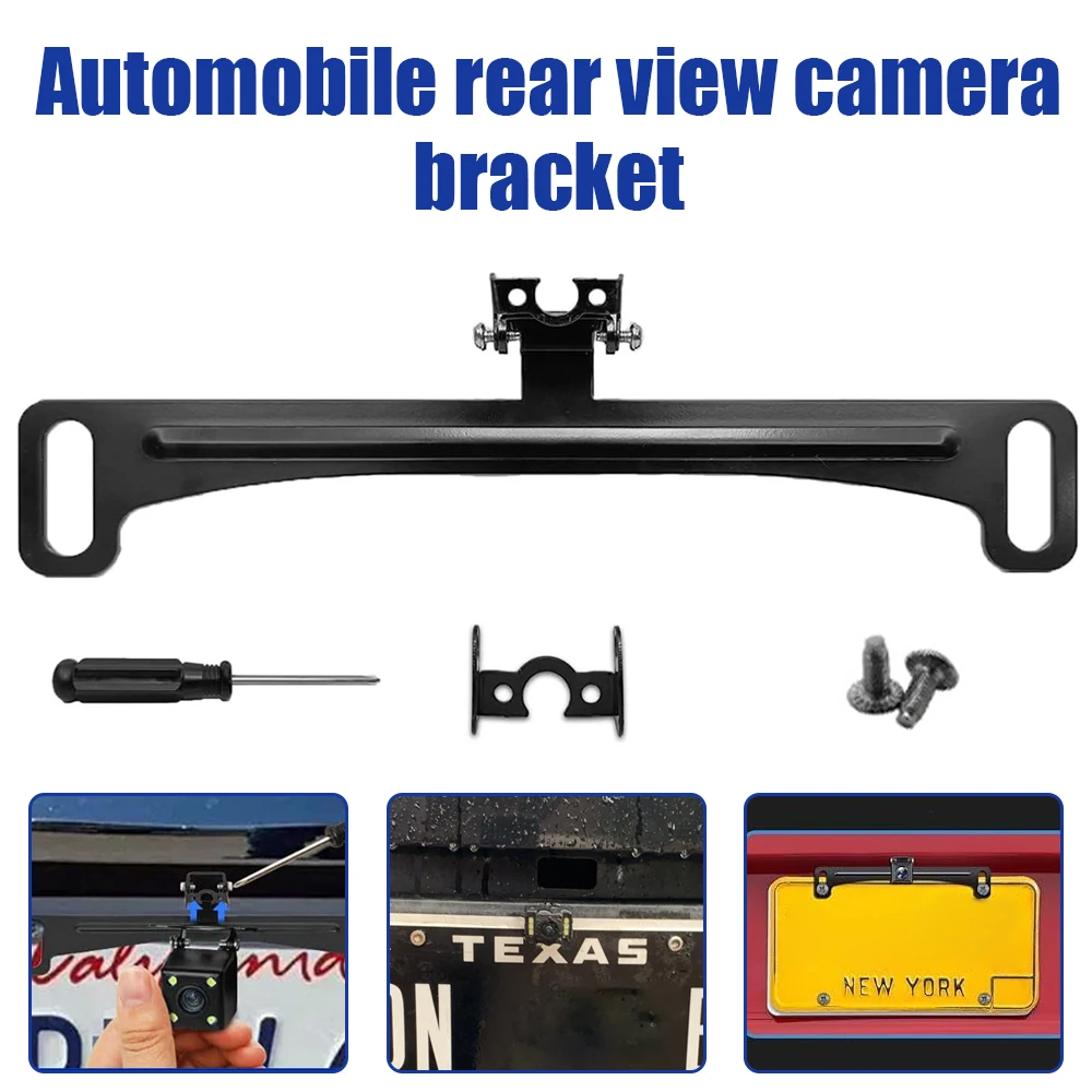 Car Rear View Camera License Plate Bracket Dash Cam Mirror Camera License Plate Frame Bracket Decor Universal Car Accessories