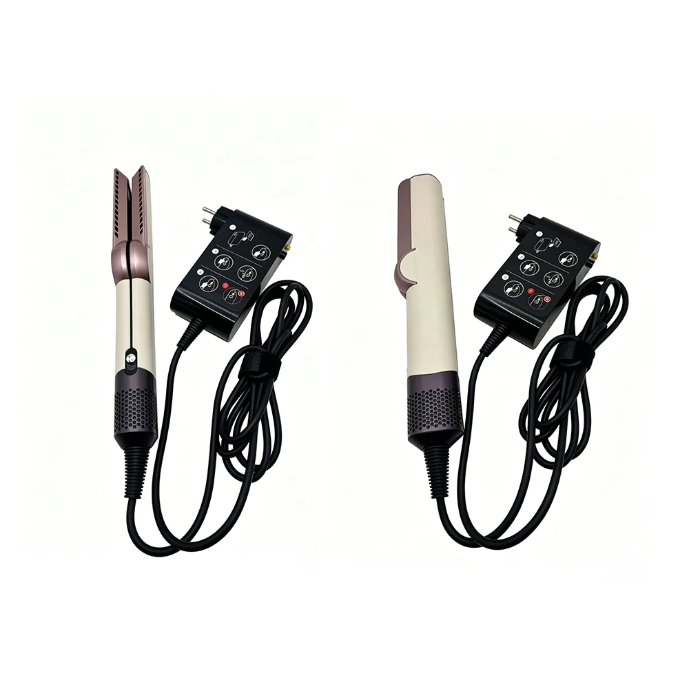 Electric 3-in-1 Titanium Hair Straightener Curler, 1300W Fast Heating, Temperature Adjustment, LCD Display, Overheat Protection