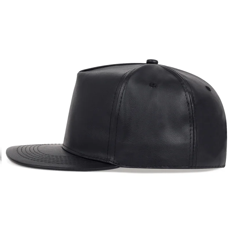 Solid Leather Snapback Hat Men Women Adjustable Baseball Cap Sport Hip Hop Golf Caps Male Female Street Headwear Sun Hats gorras