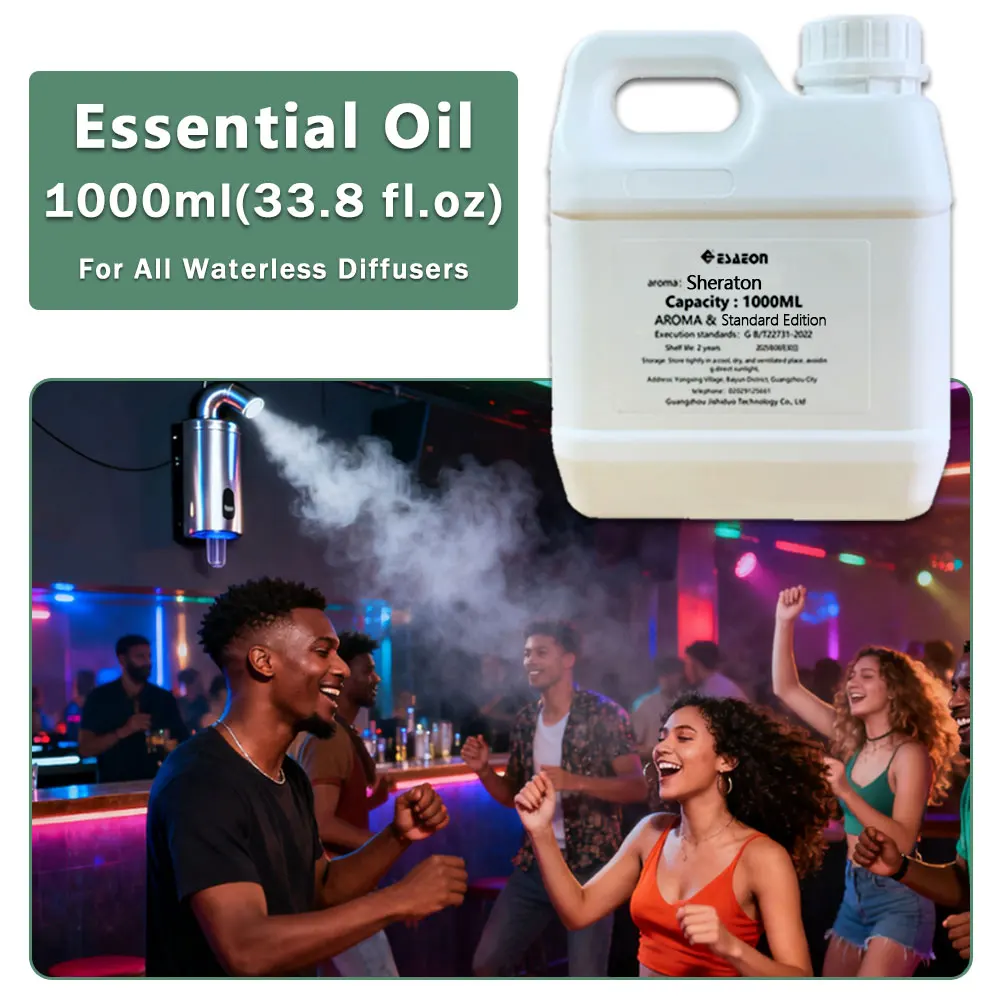 ESAEON Two Fluid Fragrance Diffuser Supplement Liquid Essential Oil - Aroma Machine Oil, Jasmine Sheraton - 1000ML (33.8 fl.oz)