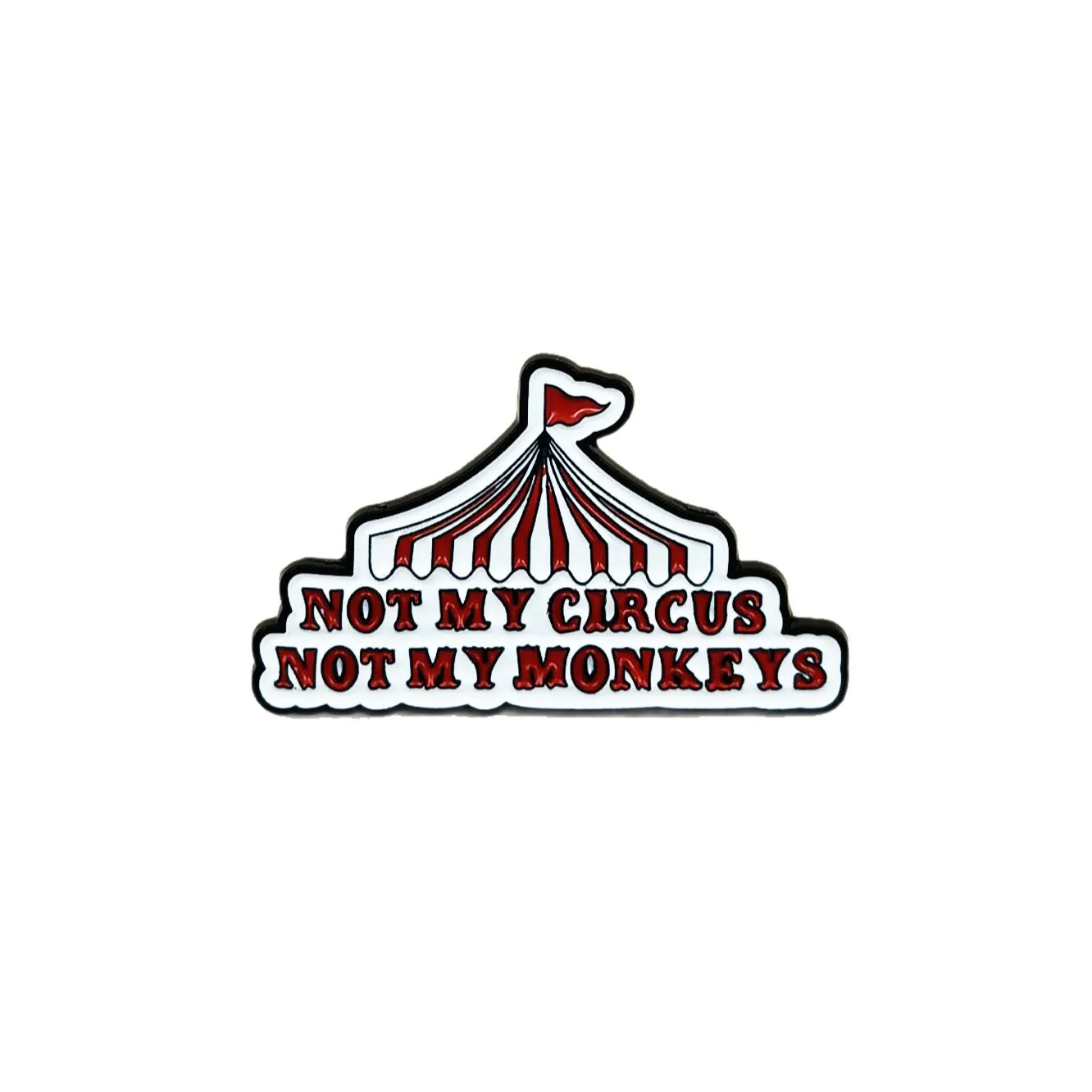 Broche com citações em inglês, vermelho, simples, criativo, personalizado, liga, crachá, roupas, mochila, acessórios versáteis, presente