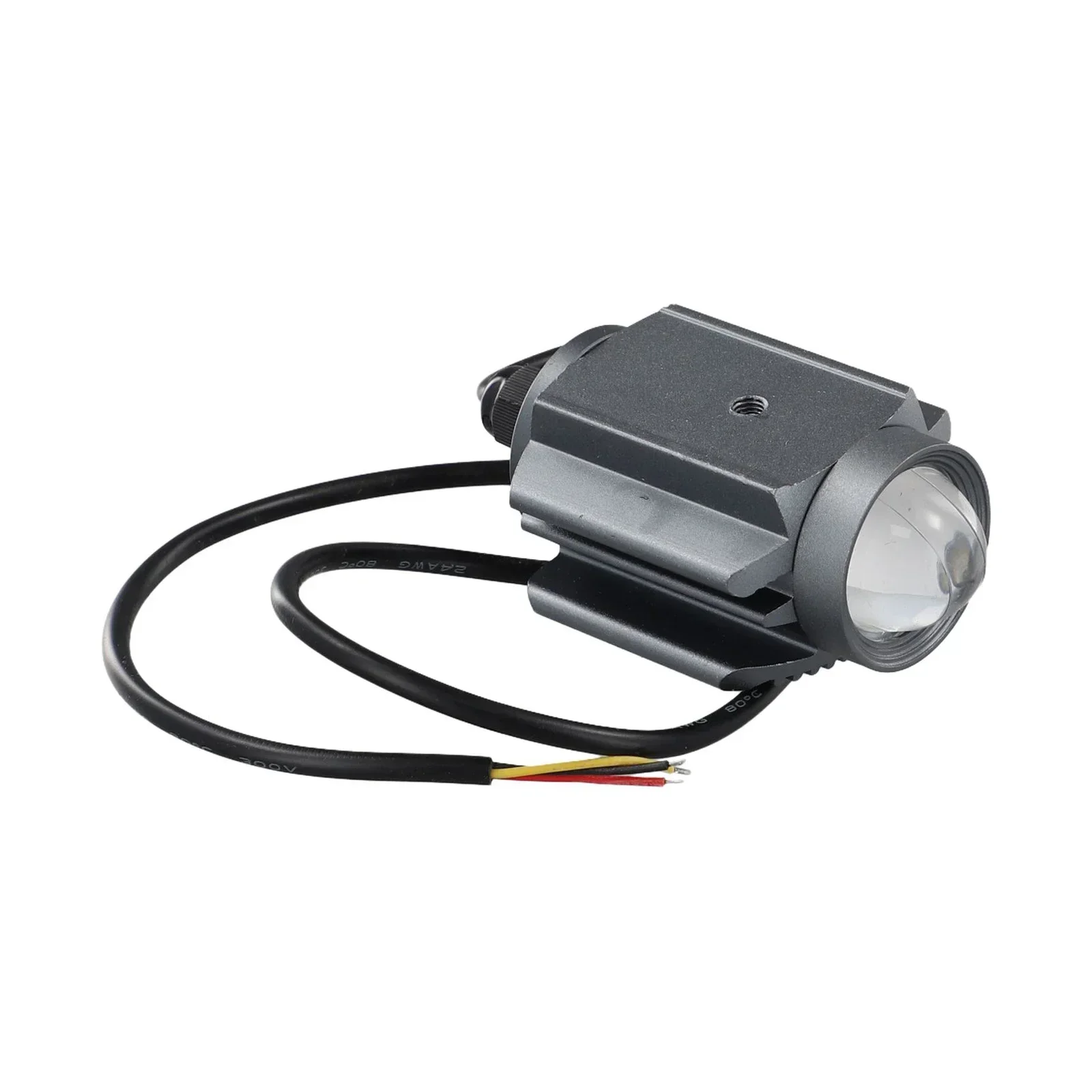 Electric Bike LED Headlight 12-80V Waterproof Front Lamp Yellow/White Light Black Aluminum Alloy Electric Car Headlight Parts