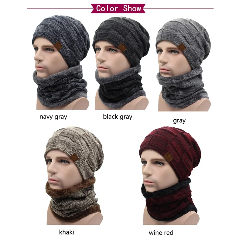 Skullies Beanies الرجال القبعات الشتوية للرجال وشاح محبوك قبعة قبعة المرأة قبعة شتوية قبعة Beany FS الذكور أوم Gorro بونيه قبعات
