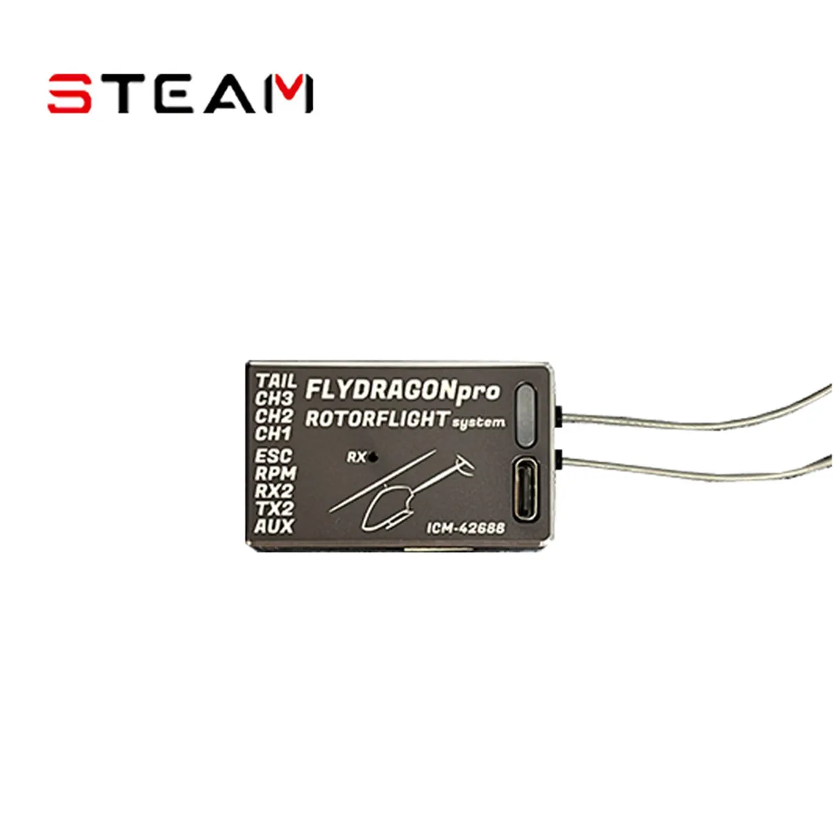 

Steam V2.2 Flydragon Rf Gyroscope Pro, управление полетом вращающегося света вертолета, оснащенная спасательной функцией и встроенным приемником