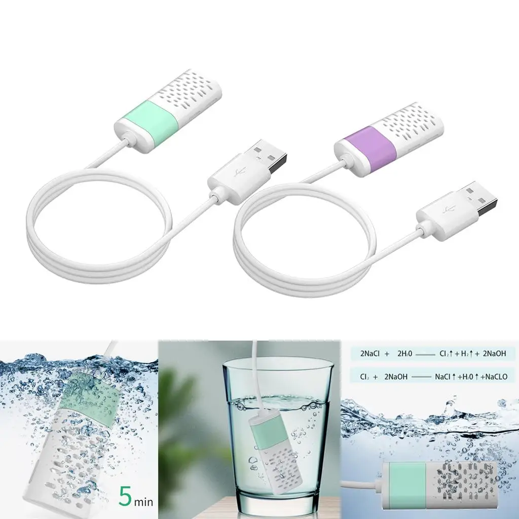 2 pezzi generatore di acqua ipoclorosa USB disinfettante detergente Maker