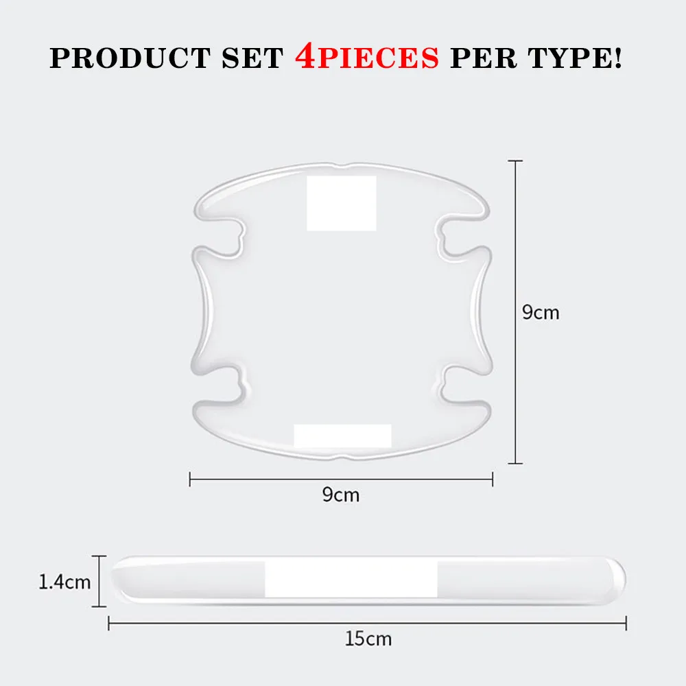 سيارة ملصقا مقبض باب السيارة السلطانية الخدوش حامي شفاف ل Volkswagen VW بولو جولف باسات جيتا بيتل تيغوان شيروكو #6
