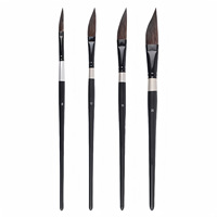 4-pcs pull wire paint brush gouache nylon hair knife-shaped watercolor pen set water painting pen hand-painted art drawing brush