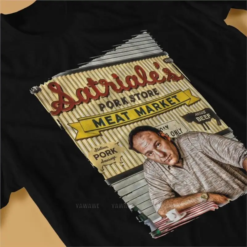 Soprany Tony Sopranos Satriales T shirt amerykański serial kryminalny serial telewizyjny hipsterskie koszulki z dekoltem