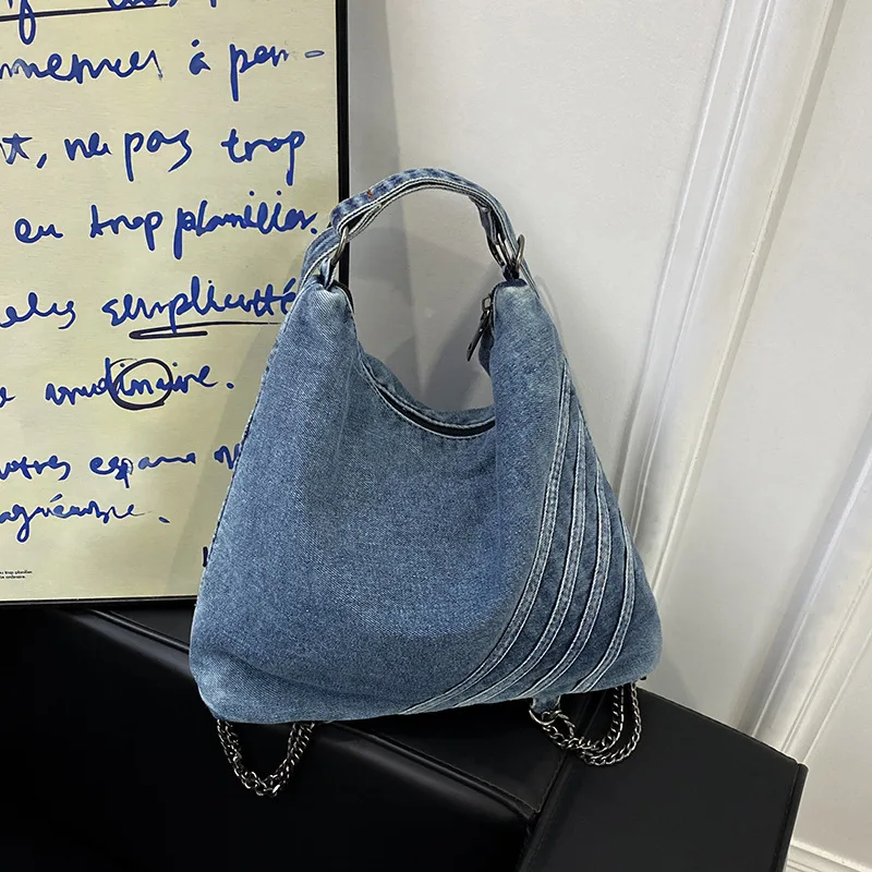 

Винтажная сумка через плечо для женщин, сумки на плечо, джинсовая большая сумка для женщин, универсальный женский рюкзак, дизайнерские сумки Сумка Sac