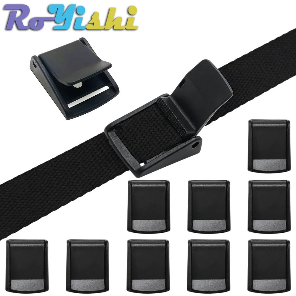 15-50mm Plastic Cam Buckle Webbing Adjuster Clip Strap Fastener for Pet Vest Backpack Luggage Car Roof Bag DIY Craft Accessories