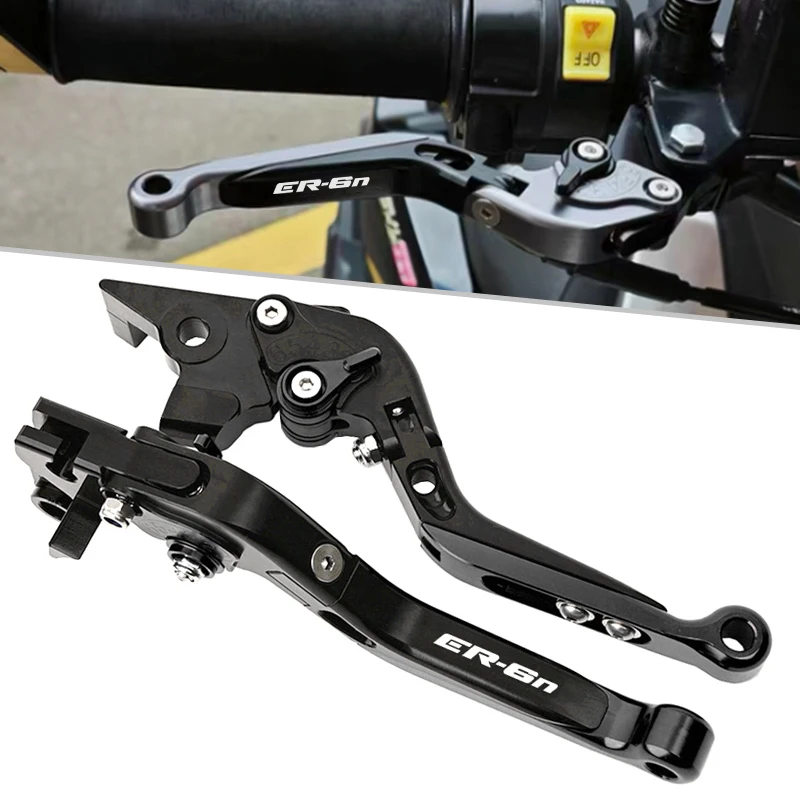 For Kawasaki ER6N ER-6N ER 6N 2009-2016 Motorcycle CNC Accessories Clutch Brake Lever Extendable Adjustable Foldable Levers