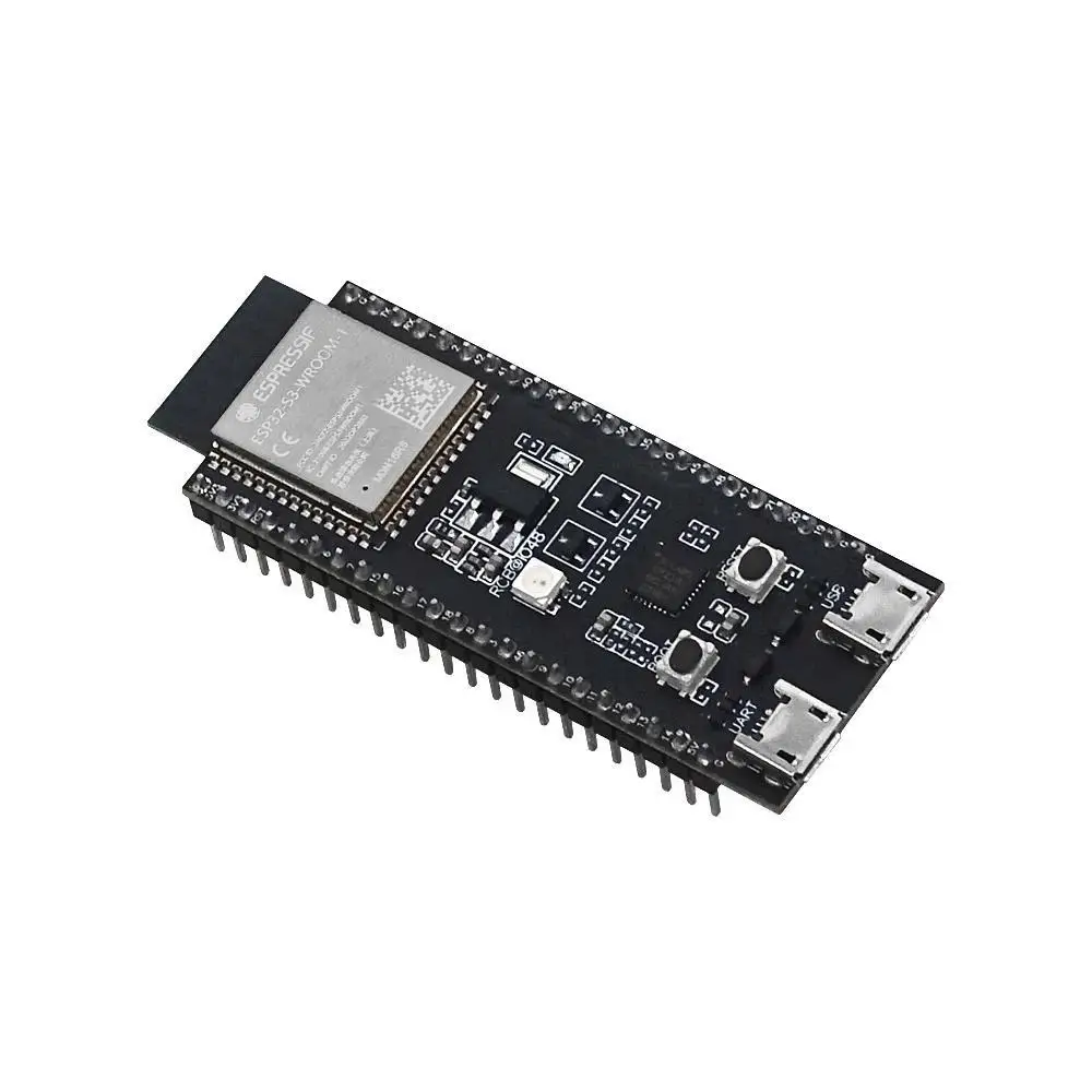 ESP32-S3-DevKitC-1 development board module is equipped with the ESP32-S3-WROOM-1-N16R8 module