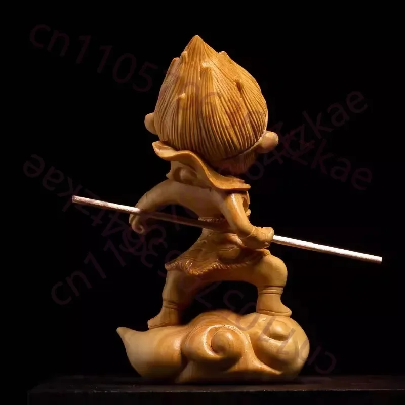 Huangyang wood creative solid wood living room decoration crafts, fighting against Buddha, Qi Tian, Da Sheng,  Sun Wukong