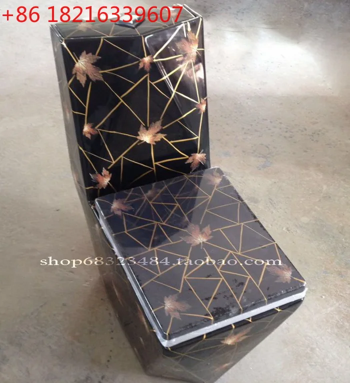 Boutique high-end wood grain toilet siphon one-piece toilet toilet, ceramic color