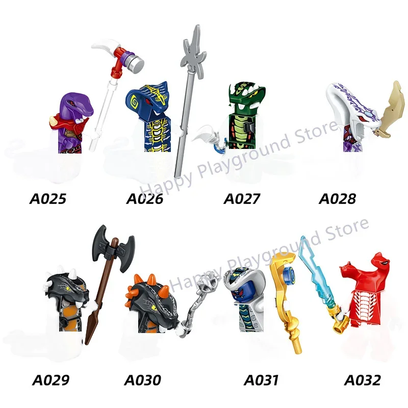 Ninja Figures Garmadon Jay Zane Kai Nya Lloyd Samukai Cole Harumi Ultra Violet Pyro Snake Morro Building Block Kid Christmas Toy