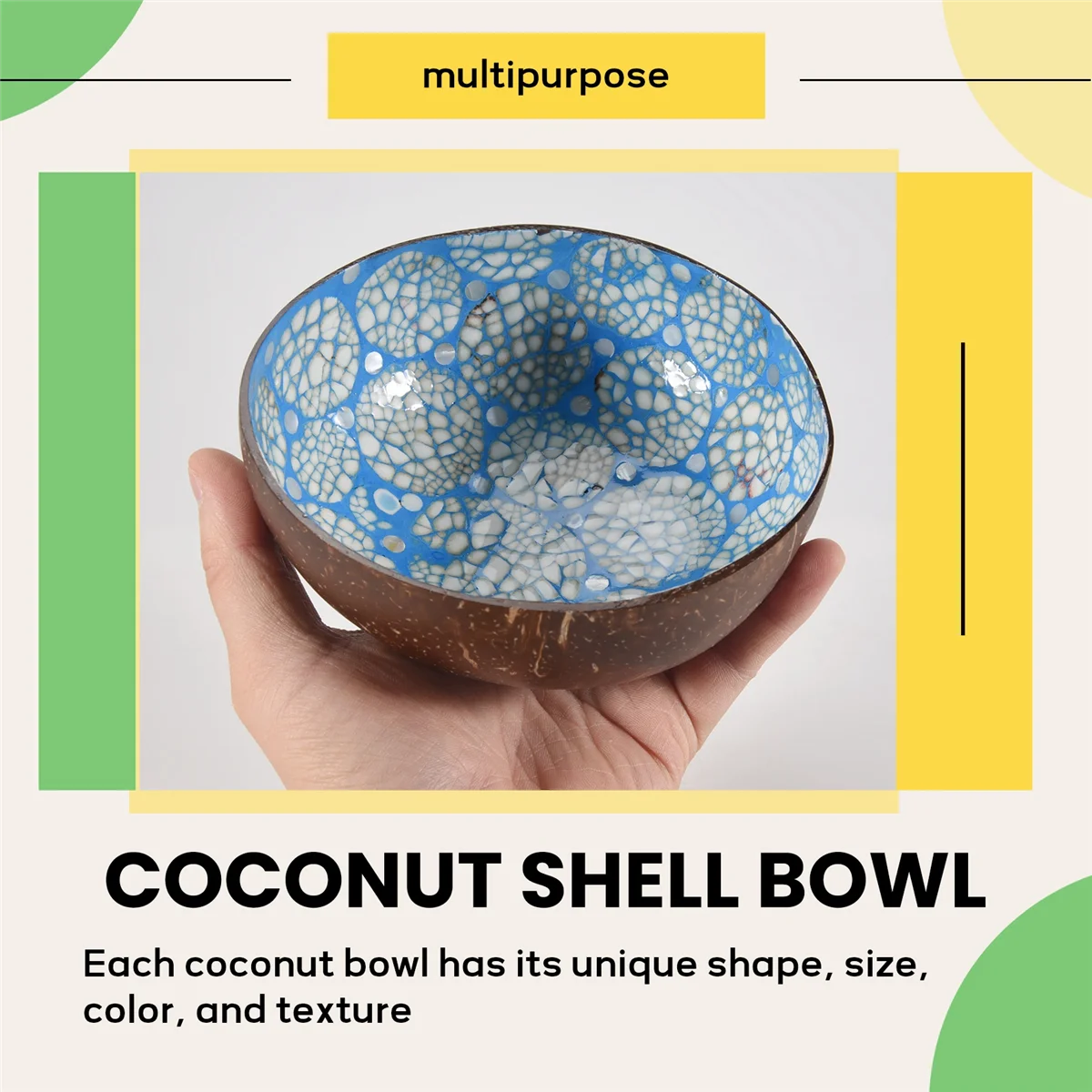 

Highly Recommended.Coconut Bowls Natural Coconut Shell Storage Bowl for Vegans Breakfast