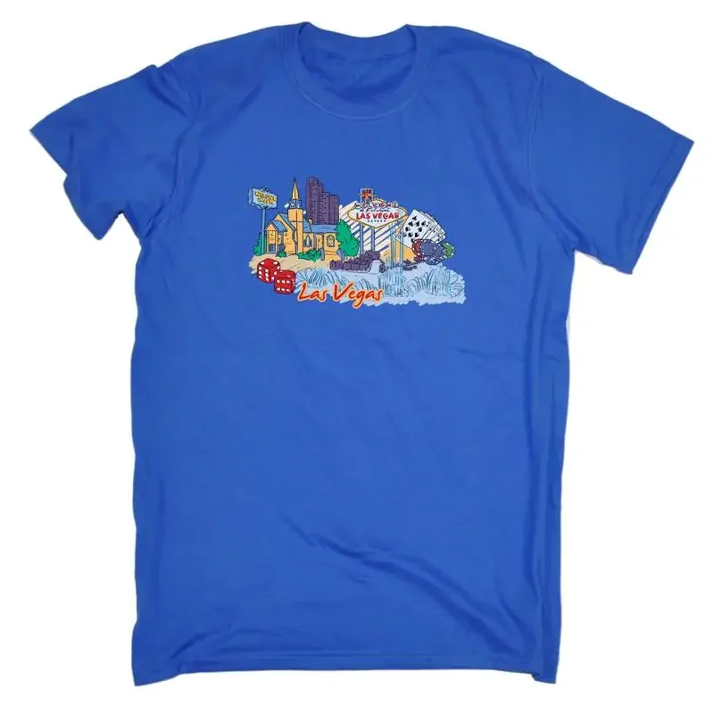 Las Vegas Nevada Usa Country Flag Destination Mens Funny T Shirt