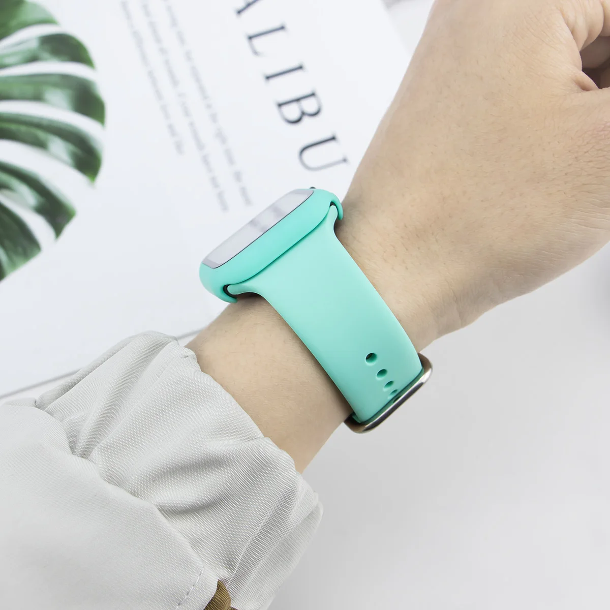 Glass+Case+Strap For Apple Watch band 44mm 40mm 45mm 41 38 42 46mm Silicone watchbands bracelet iWatch series 10 9 7 6 5 4 3 SE image 5