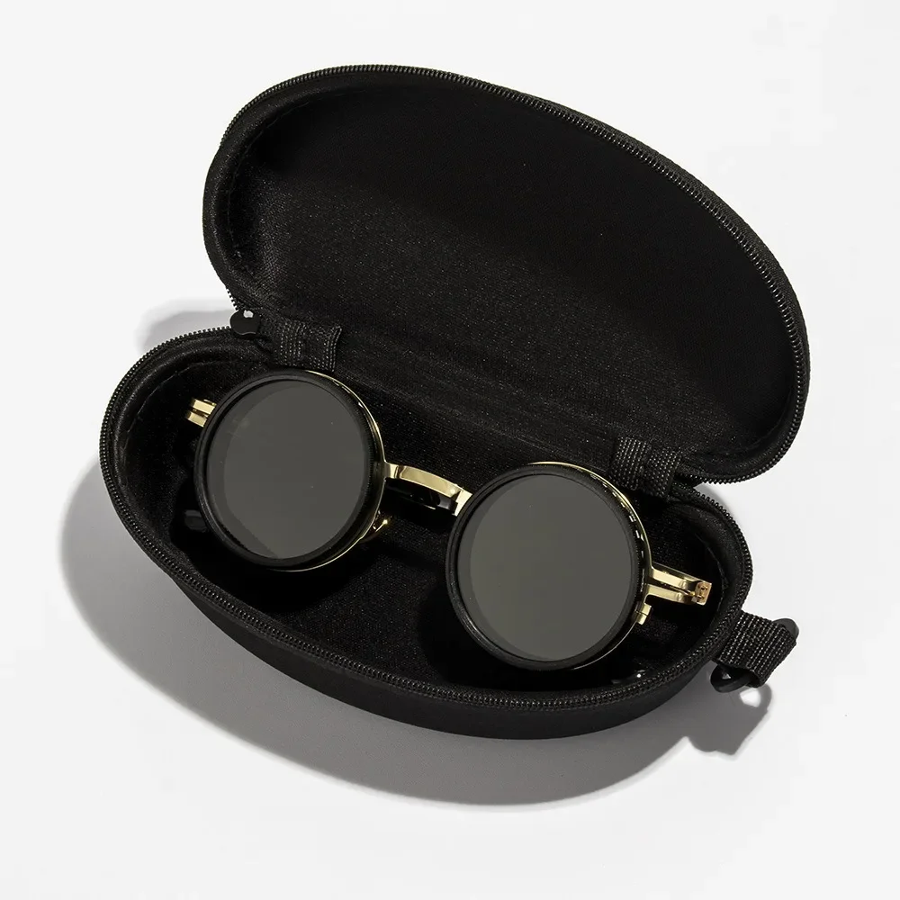 KLASSNUM Neue ND2-400 Einstellbare Dimmbrille 9-stufige UV400 Angeln Sonnenbrille Mit Glasse Fall ND Filter Sonnenbrille Fahren 8