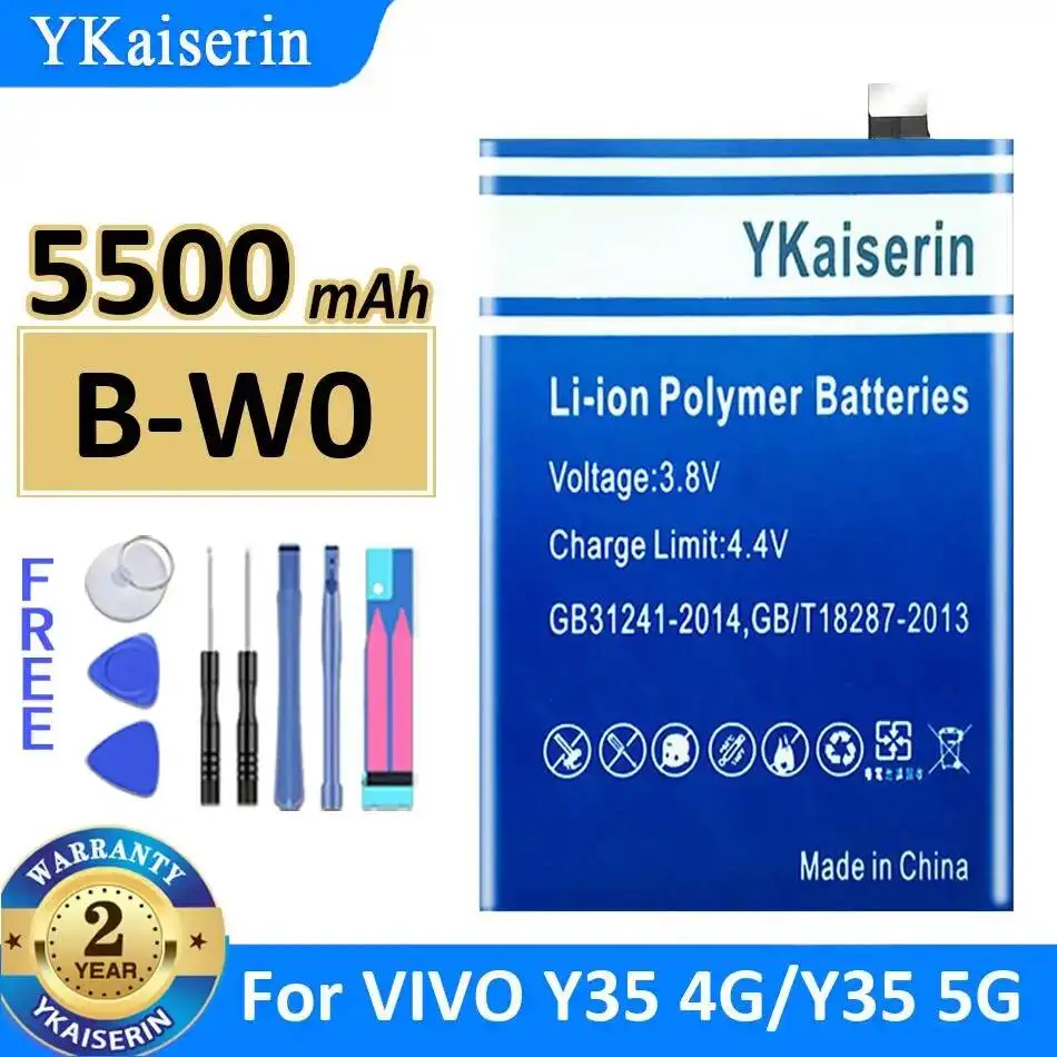 

Reliable Replacement For Vivo Y35 4G 5G 5500Mah Mobile Phone Battery B-W0