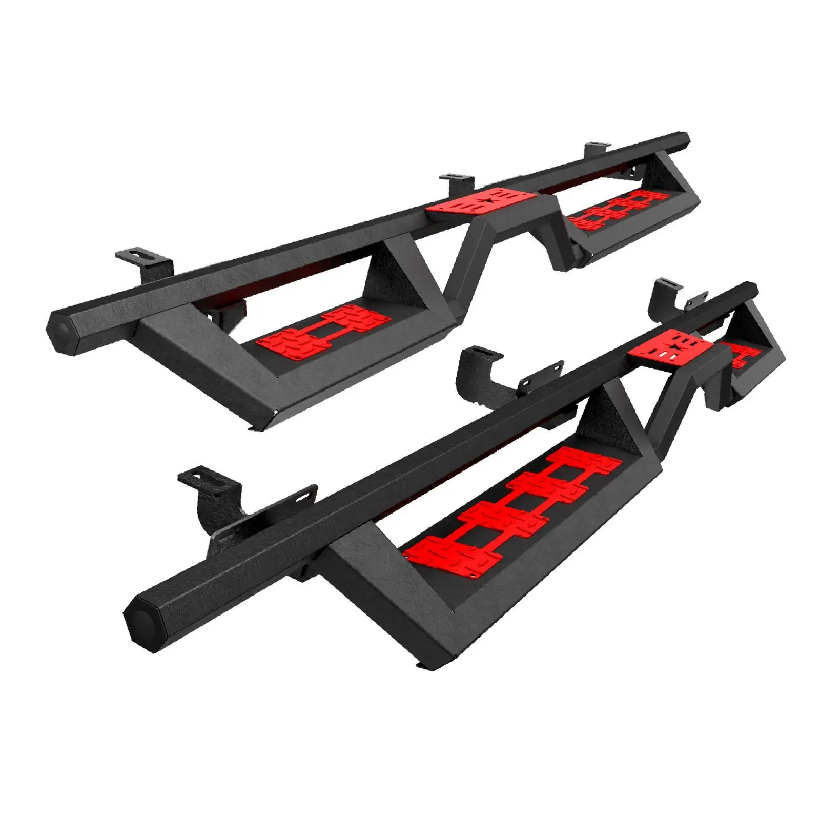 

Reinforced Grip Running Boards Anti Rust Side Steps for 07-18 Unlimited 4 Door SUV Roof Access