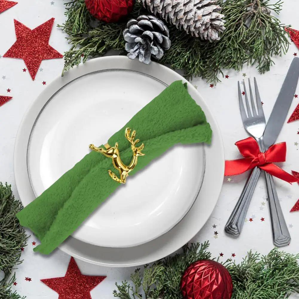 

Держатели для салфеток из сплава, снежинки, лося, рождественские кольца для салфеток, обеденный стол, декоративные кольца для салфеток для праздничного украшения дома