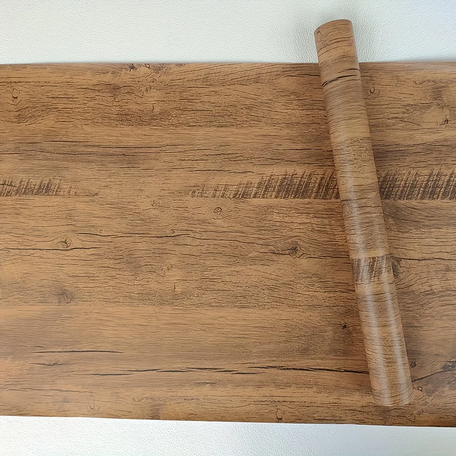 Braune Tapete in Holzoptik, selbstklebend, abnehmbar, für Wohnzimmer, Schlafzimmer, Schränke, Arbeitsplatten, Heimdekoration