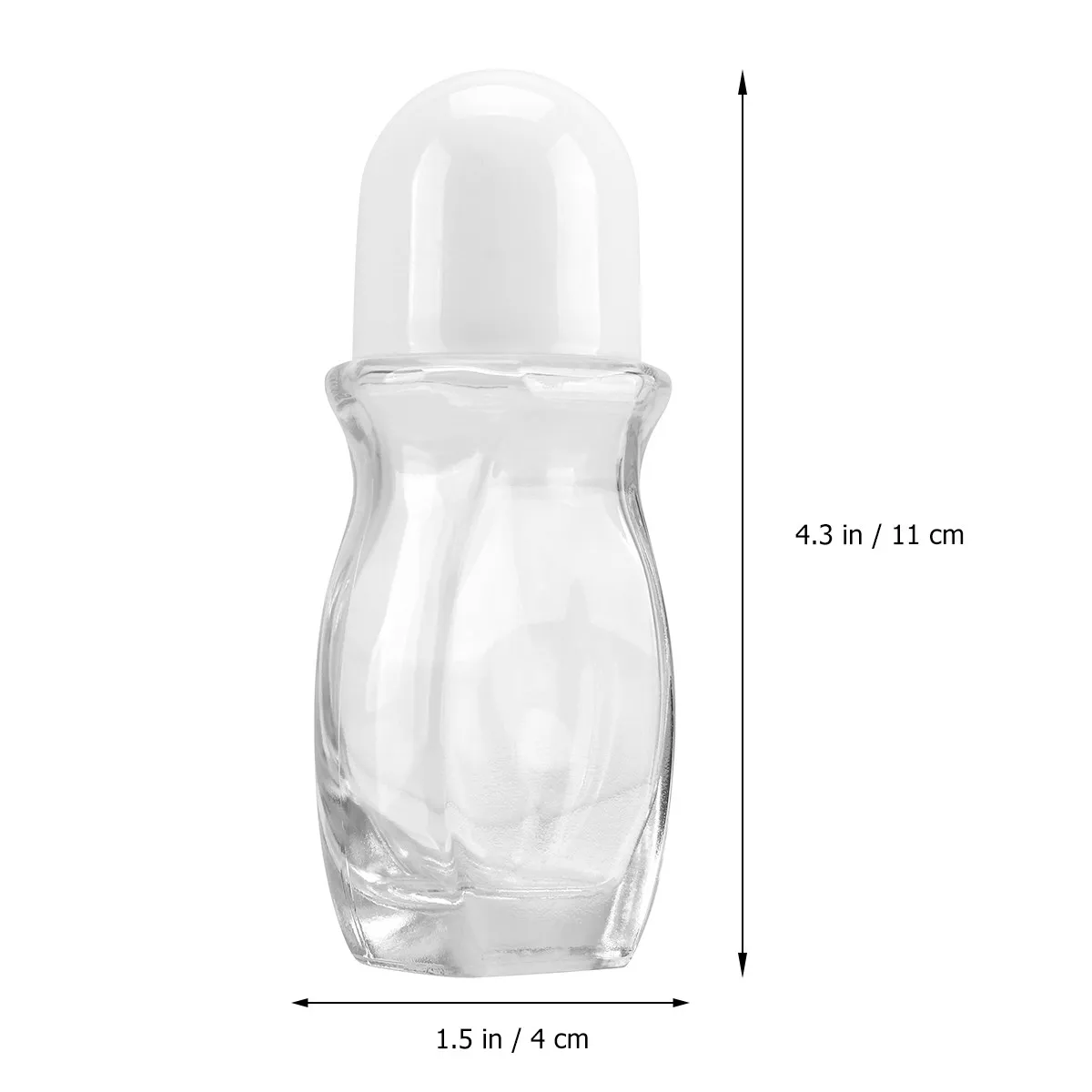 5Pcs 50ml Roll-on Bottle Essential Oil Dispenser Portable Leakproof Durable Refillable White Glass Travel Bottle