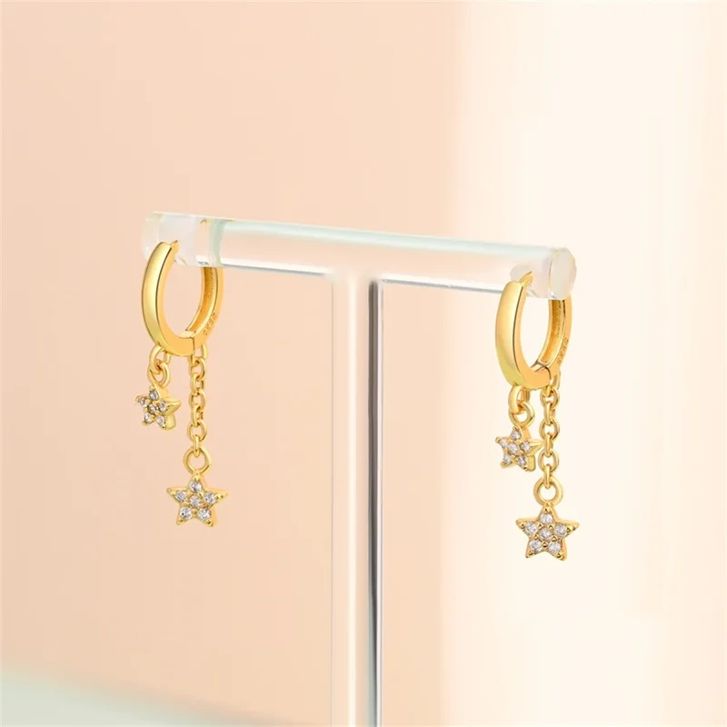 Hot Sale Classic Earrings 925 Silver Stars Pearl Bees Gold Hoop Earrings For Womens Engagement Wedding Proluxy Fine Jewelry Gift
