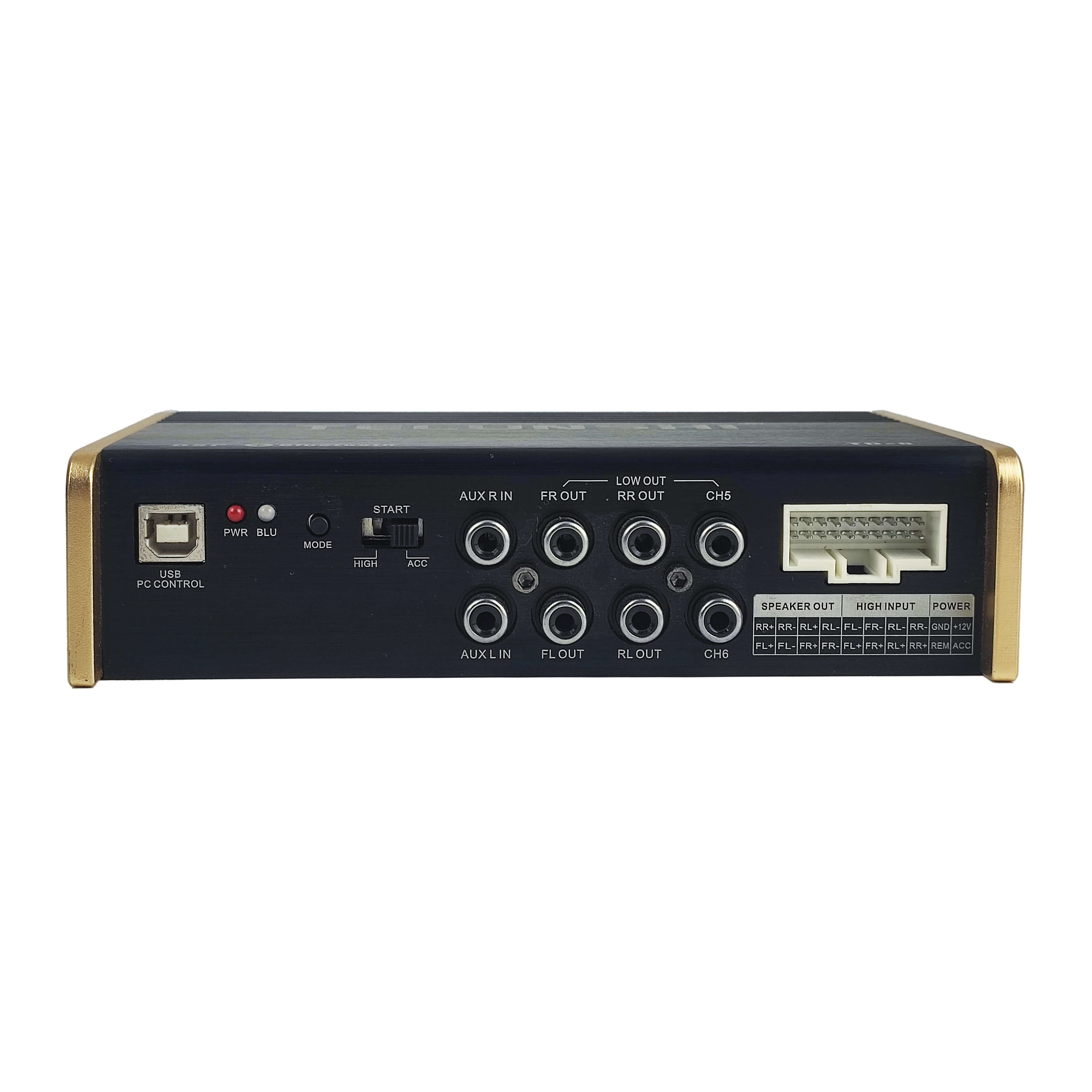 Factory Sale 4*85W Professional 4-Channel Subwoofer DSP Audio Amplifier Box Car Audio Class AB Power Amplifier with Crossovers